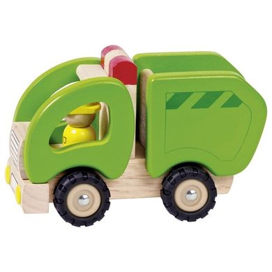 Машинка дерев'яна goki Сміттєвоз (зелений) 55964G