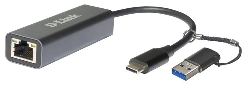 Мережевий адаптер D-Link DUB-2315 1x2.5GE, USB Type-C (з адаптером USB-A) (DUB-2315)