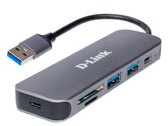 USB-хаб D-Link DUB-1325 2xUSB3.0, 1xUSB TypeC, 1xSD, 1x-microSD, USB 3.0 (DUB-1325)