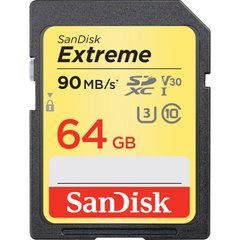 Карта памяти SanDisk 64GB SDXC C10 UHS-I U3 R150/W60MB/s Extreme (SDSDXV6-064G-GNCIN)