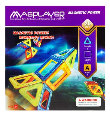 Конструктор Magplayer магнітний набір 20 ел. MPA-20 (MPA-20)