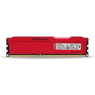 Память для ПК Kingston DDR3 1600 4GB 1.5V HyperX Fury Red (HX316C10FR/4)