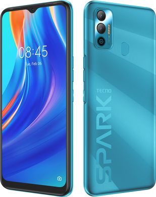 Мобильный телефон TECNO Spark 7 (KF6n) 4/64Gb NFC Dual SIM Morpheus Blue (4895180766411)