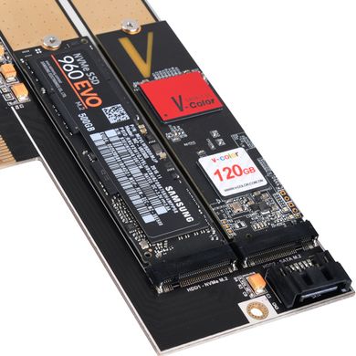 Плата-адаптер SST-ECM22 PCIe x4 для SSD m.2 NVMe + SATA 2242, 2260, 2280, 22110 (SST-ECM22)