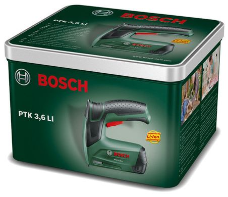Степлер аккумуляторный Bosch PTK 3.6 LI 1.3 Ач 30 уд/мин скобы 11.4 0.8 кг (0.603.968.120)
