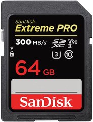 Картка пам'яті SanDisk 64 GB SDXC C10 UHS-II U3 V90 R300/W260MB/s Extreme Pro (SDSDXDK-064G-GN4IN)