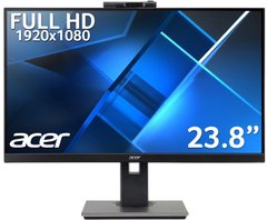 Монитор LCD 23.8" Acer B247Y D-Sub, HDMI, DP, USB, MM, IPS, 75Hz, 4ms, Pivot, Cam (UM.QB7EE.D01)