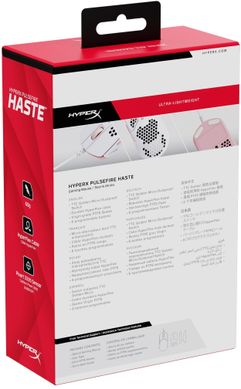 Мишь HyperX Pulsefire Haste USB, White/Pink (4P5E4AA)