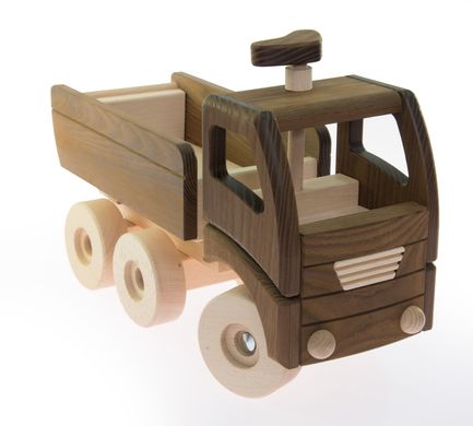 Машинка деревянная goki Самосвал (натуральный) 55914