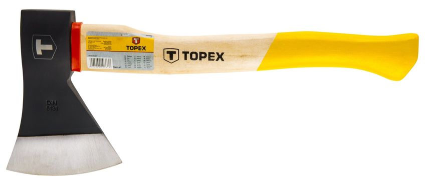 Сокира TOPEX з дерев'яною ручкою 600 г (05A136)