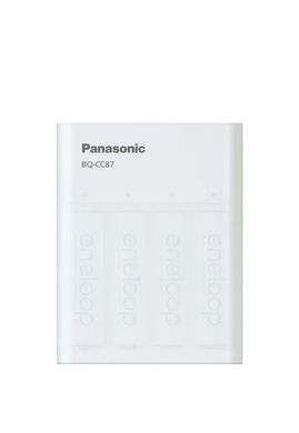 Зарядное устройство Panasonic USB in/out с функцией Power Bank + Аккумулятор Eneloop NI-MH AA 2000 мАч, 4 шт. (K-KJ87MCD40USB)