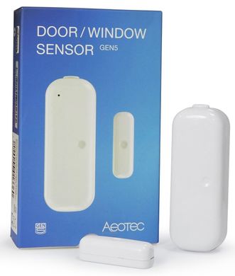 Розумний датчик відкриття дверей/вікна Aeotec ZW120, Z-Wave, DC 3V 2 x AAA, білий (ZW120)