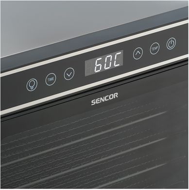 Сушка для продуктов Sencor, 600Вт, поддонов -7x2.8см, диаметр-30см (SFD7750SS)