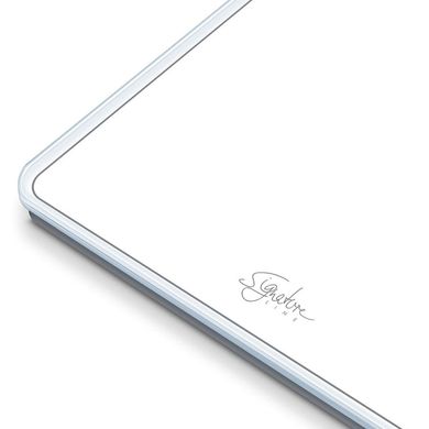 Весы Beurer напольные 200кг большой дисплей AAAx3 в комплекте стекло белый (GS_400_LINE_WHITE)