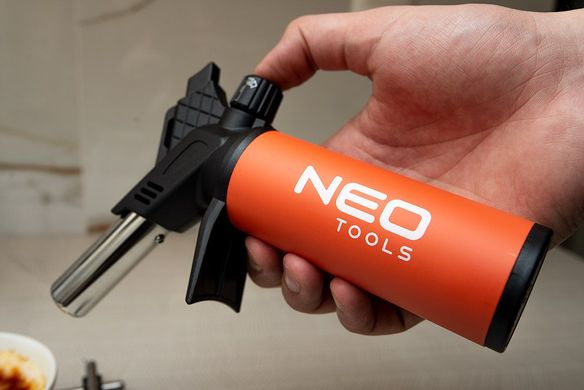 Паяльник газовый Neo Tools, 1200°C, топливо 12.6гр, пьезоподжиг (19-905)