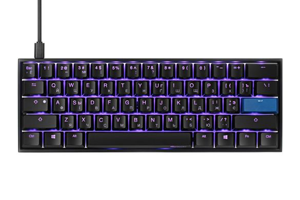 Клавіатура Ducky Vs Mini, Black Blue, RGB LED, Black case (DKME2061ST-CURALAAT1)