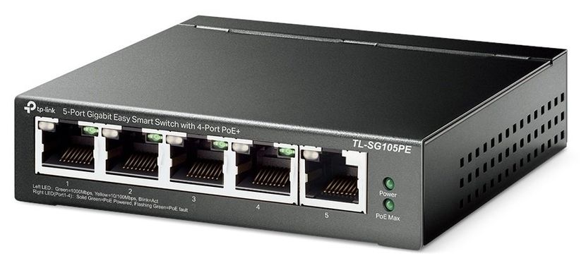 Коммутатор TP-LINK TL-SG105PE 5xGE/4xPoE+ 65W EasySmart (TL-SG105PE)