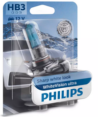 Автолампы Philips HB3 WhiteVision Ultra 3800K 1шт (9005WVUB1)