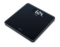 Весы Beurer напольные 200кг большой дисплей AAAx3 в комплекте стекло черный (GS_400_LINE_BLACK)
