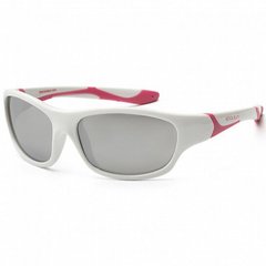 Детские солнцезащитные очки Koolsun бело-розовые серии Sport (Размер: 3+) (KS-SPWHCA003)
