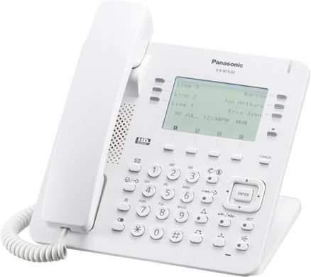 Дротовий IP-телефон Panasonic KX-NT630RU White для АТС Panasonic KX-NS/NSX (KX-NT630RU)