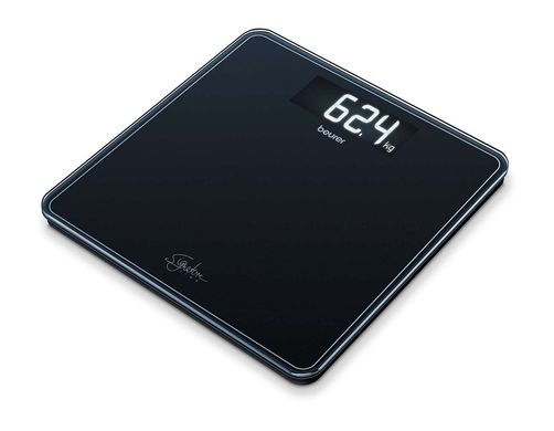 Ваги Beurer підлогові 200 кг великий дисплей AAAx3 у комплекті скло чорний (GS_400_LINE_BLACK)