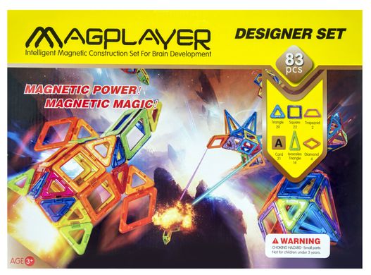Магнитный конструктор (83 детали) MagPlayer (MPA-83)