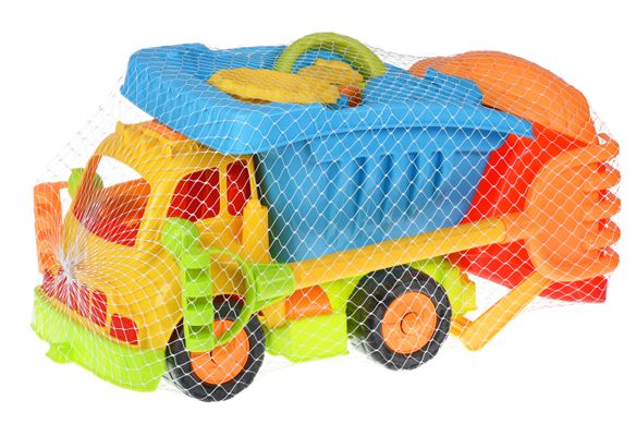 Набір для гри з піском Same Toy 11ед Вантажівка жовта кабіна/синій кузов 968Ut-2 (968Ut-2)