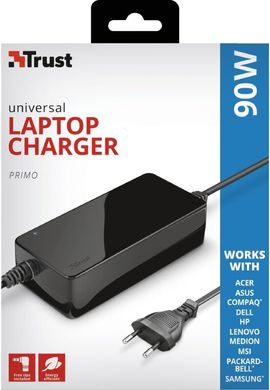Адаптер живлення Trust Primo 90W-19V Universal Laptop BLACK (22142_TRUST)