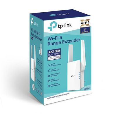 Ретранслятор Wi-Fi сигналу TP-LINK RE505X AX1500 1хGE LAN MU-MIMO OFDMA MESH (RE505X)