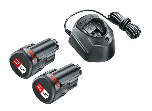 Набір акумуляторів + зарядний пристрій Bosch 12 В, 2 х 1.5 А·год, ЗП GAL 1210 CV (1.600.A01.L3E)