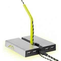 Держатель для кабеля Xtrfy B1 with 4 USB2.0 Grey-Yellow (XG-B1-LED)
