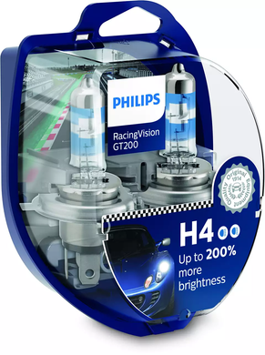 Автолампы Philips H4 RACING VISION 2 шт (12342RGTS2)