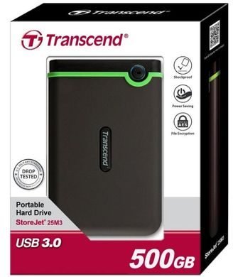 Жесткий диск Transcend StoreJet 2.5" USB 3.1 500GB StoreJet 25M3 Iron Gray (TS500GSJ25M3S)
