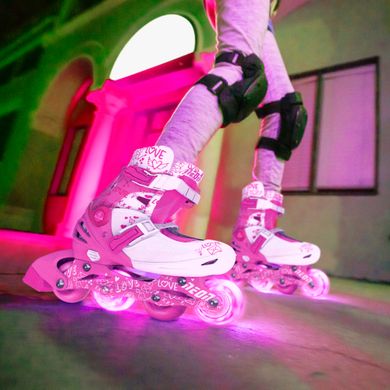 Роликові ковзани Neon Inline Skates Рожевий (Розмір 30-33) (NT07P4)