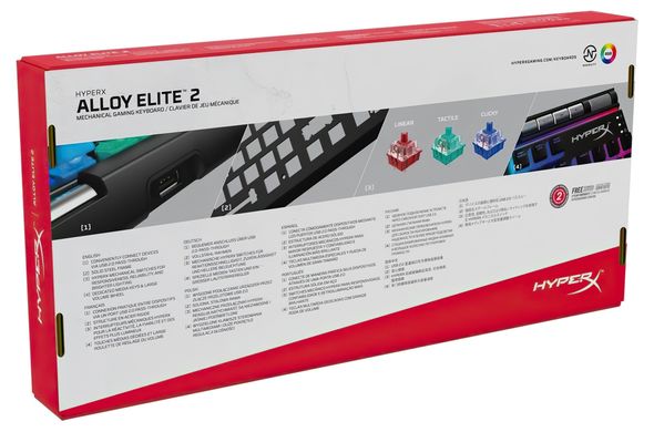 Клавіатура HyperX Alloy Elite 2.0 Red USB RGB ENG/RU Black (4P5N3AX)