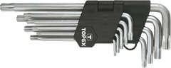 Ключі шестигранні TOPEX Torx T10-T50, подовжені, набір 9 шт. (35D961)