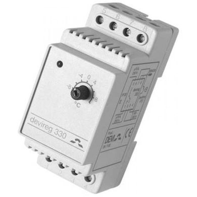 Терморегулятор DEVIreg 330 (-10+10С), електронний, на DIN рейку, макс 16А (140F1070)