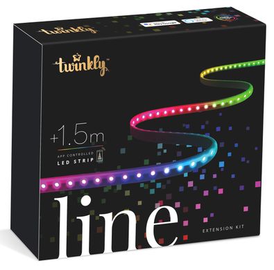 Smart LED Twinkly Line RGB подовжувач TWL100STW-BEU 1,5 м, Gen II, IP20, кабель чорний (TWL100ADP-B)