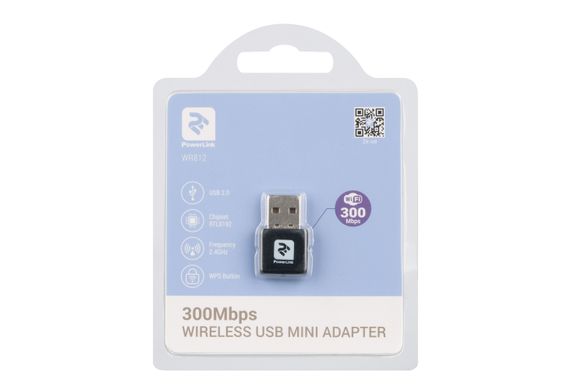 WiFi-адаптер 2E PowerLink WR812 N300, USB2.0 (2E-WR812)