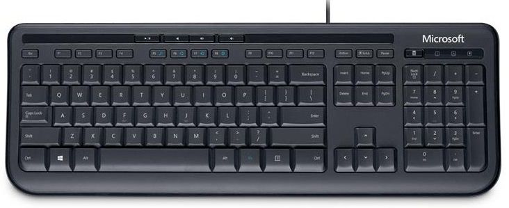Клавіатура Microsoft Wired Keyboard 600 USB Black Ru (ANB-00018)
