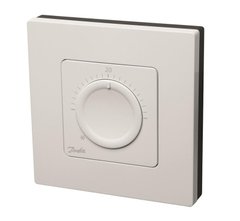Терморегулятор Danfoss Icon Dial, дисковый, механический, 230V, 86x86мм, On-wall, белый (088U1005)
