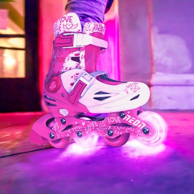 Роликовые коньки Neon Combo Skates Розовый (Размер 30-33) (NT09P4)