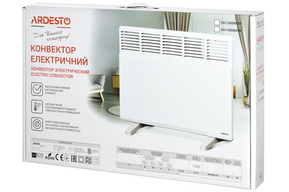 Конвектор электрический ARDESTO CH-1500MOW 15 м2 1500 Вт (CH-1500MOW)