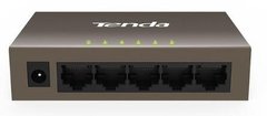 Коммутатор TENDA TEF1005D 5xFE, Desktop металл, Неуправляемый (TEF1005D)