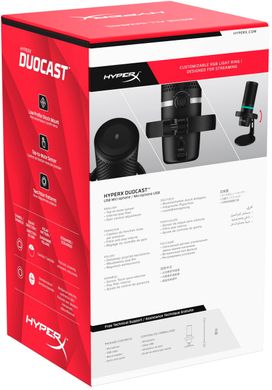 Мікрофон HyperX DuoCast RGB, Black (4P5E2AA)