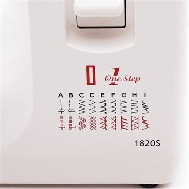 Швейна машина JANOME 1820 60 Вт, 19 швейних операцій, петля-автомат, білий (J-1820)