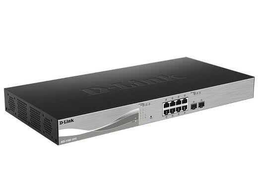 Коммутатор D-Link DXS-1100-10TS 8x10GBaseT, 2x10GBaseX SFP+ EasySmart (DXS-1100-10TS)