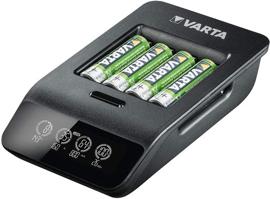 Зарядний пристрій VARTA LCD Smart Plus CHARGER+4xAA 2100 mAh (57684101441)