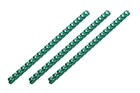 Пластикові пружини для біндера 2E 19 мм зелені 100шт (2E-PL19-100GR)
